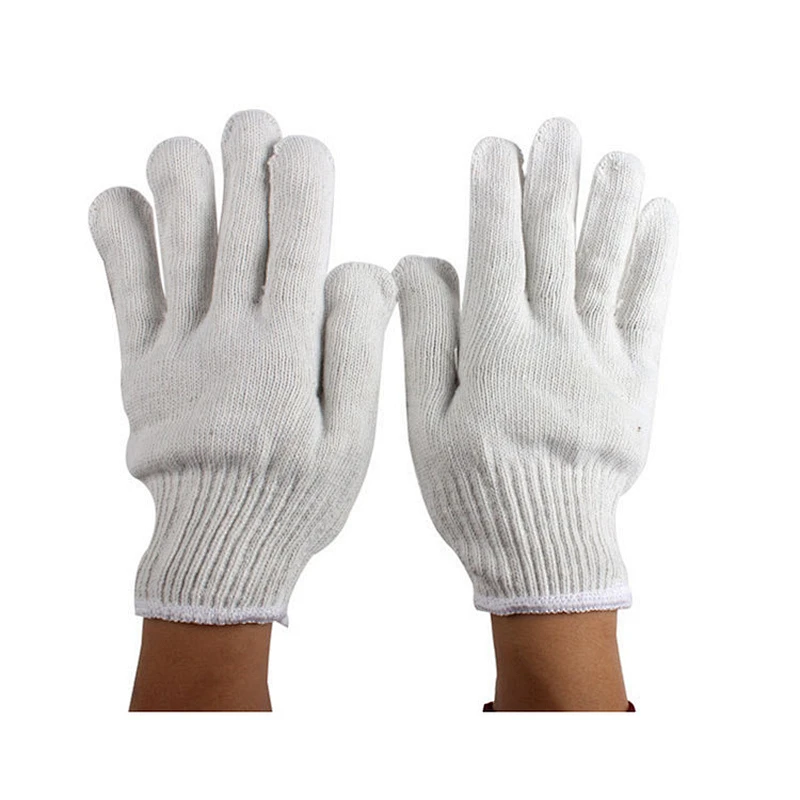 Wholesale cotton working gloves Knitted Protective Hand Safety Gloves