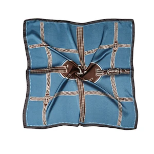 High quality custom print silk scarf ladies head scarf silk satin square scarf