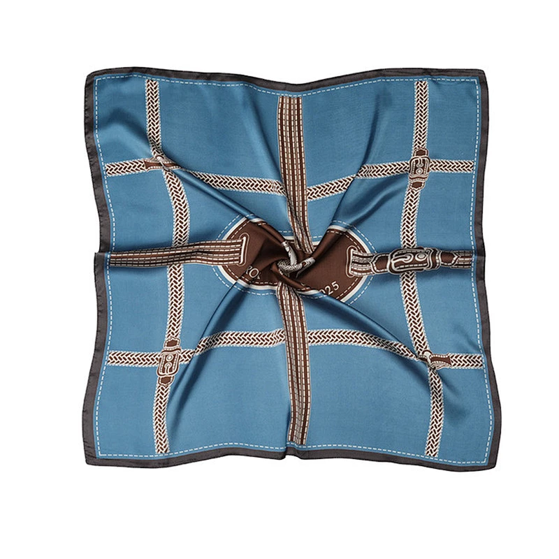 High quality custom print silk scarf ladies head scarf silk satin square scarf