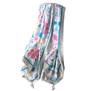 New arrived fashion cotton and linen scarves custom digital printed scarf shawl