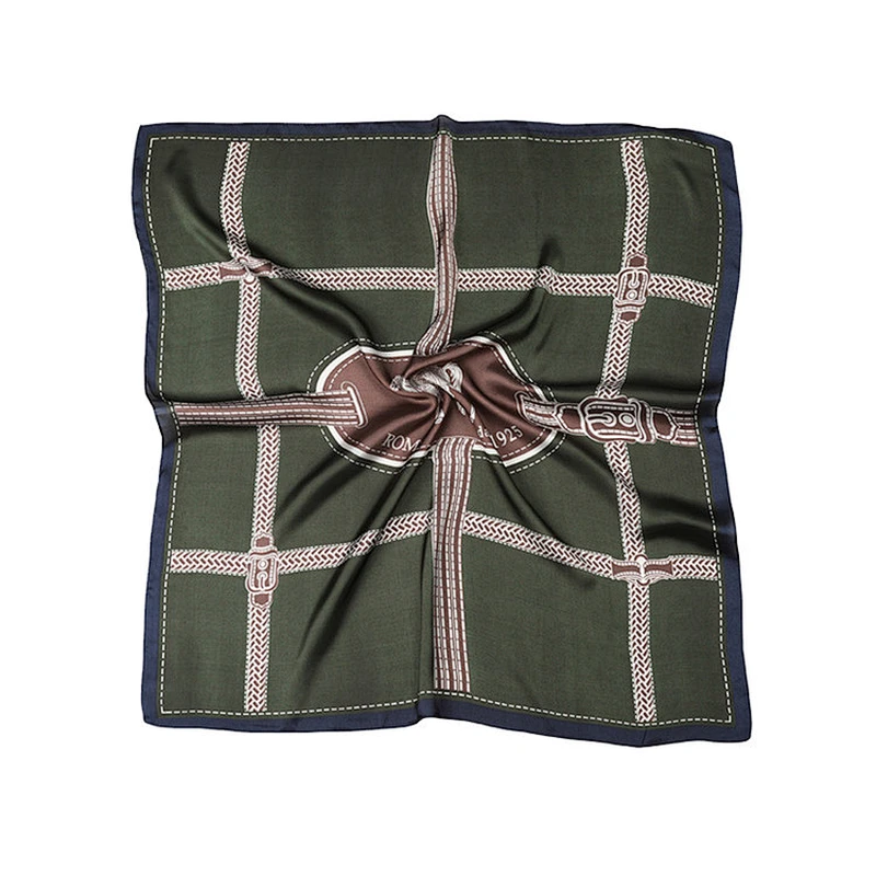 High quality custom print silk scarf ladies head scarf silk satin square scarf
