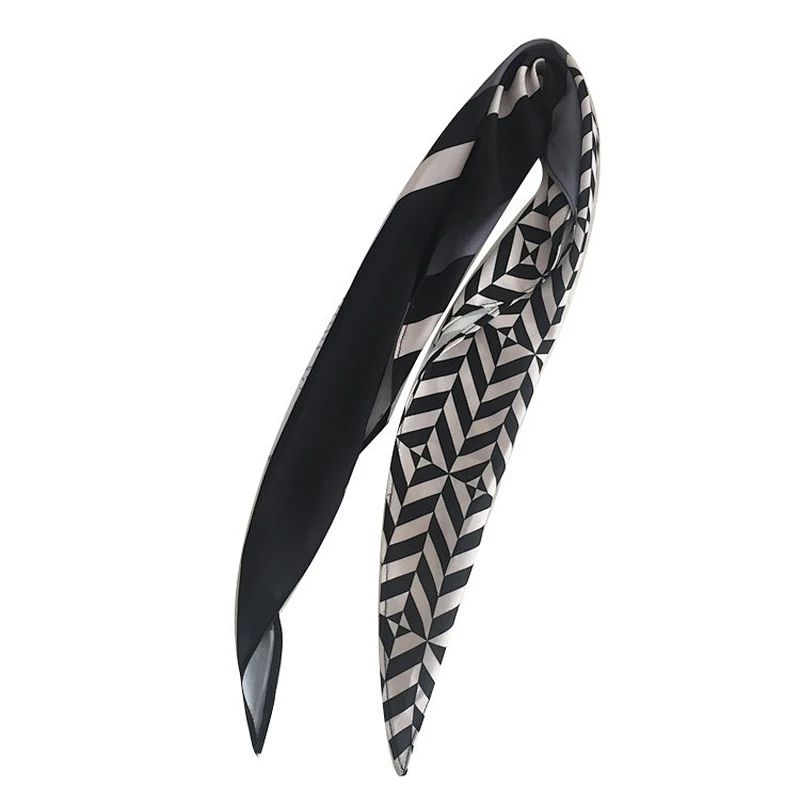 Hot sale hair band scarf fashion small custom head band printed chiffon neck scarf women