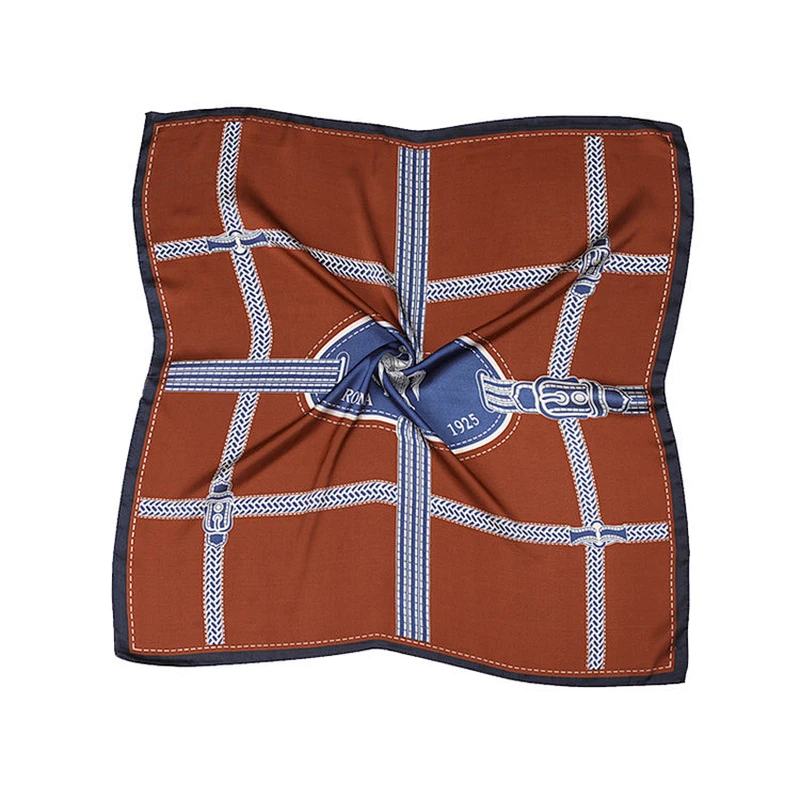High quality custom print silk scarf ladies head scarf silk satin square scarf