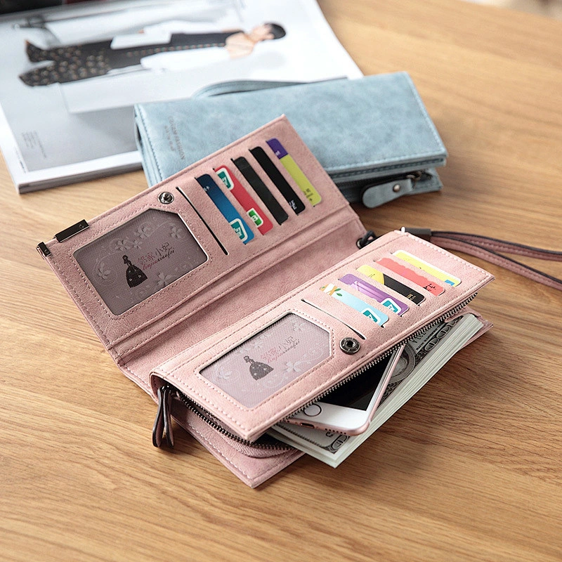 Cheap Good Quality Leather Women Handy Wallet Ladies Purses Hand Purse for Girls