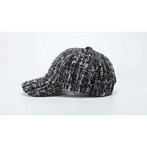 OEM Custom Embroidered Velvet Suede Baseball Curved Cap Suede 6 Panel Hat