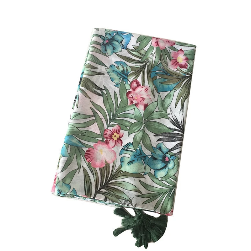 China style long women scarf custom printed cotton dupatta ladies scarves shawls