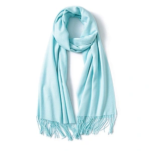 Custom women warm soft pashmina shawls winter light scarf plain cashmere scarf