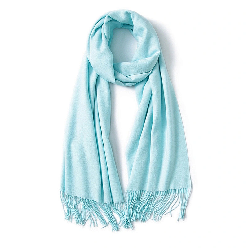 Custom women warm soft pashmina shawls winter light scarf plain cashmere scarf