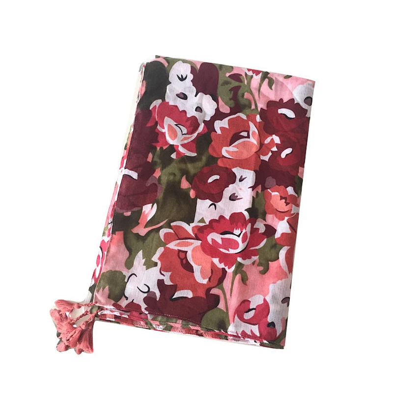 Wholesale 2019 new ladies flower printed scarf high quality scarves shawls women