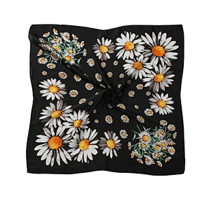 Wholesale factory custom unique design print neck scarf silk satin square scarf