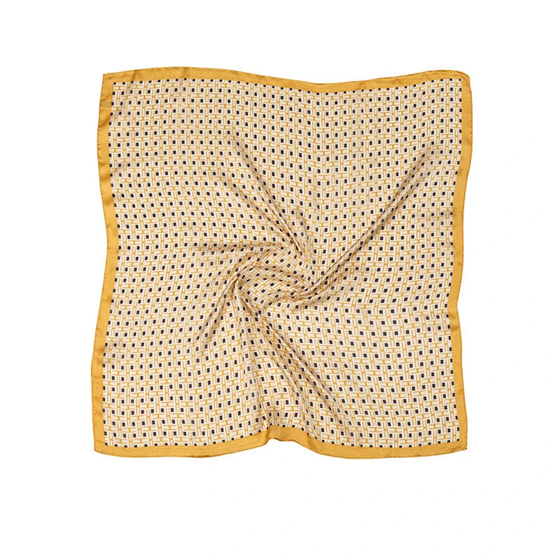 Fashion style custom printed new design square silk neck scarf for women