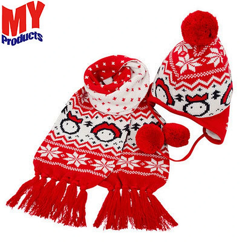 Chinese Fan Great quality children baby hat scarf colorful hat and scarf set factory sales (can be customized)