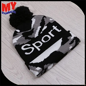 New design adults character common polyester cotton knit hat custom hats