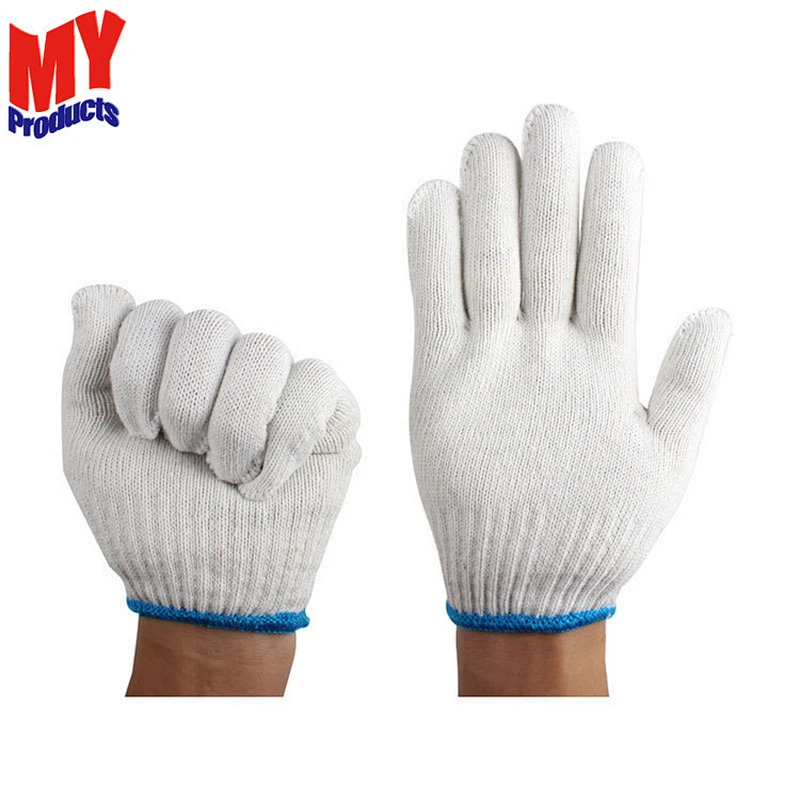 Wholesale cotton working gloves Knitted Protective Hand Safety Gloves