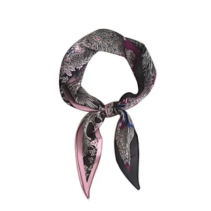 High quality chiffon cheap hair scarf custom print ladies neck scarf wholesale