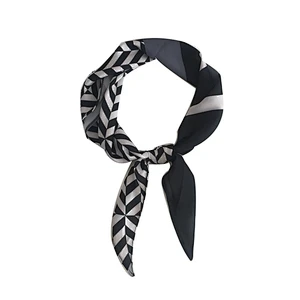Hot sale hair band scarf fashion small custom head band printed chiffon neck scarf women