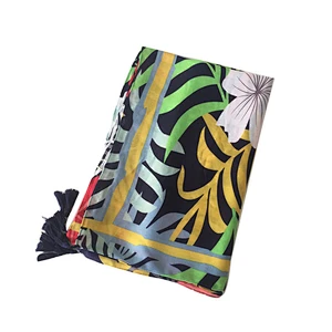 Hot sale printed fashion cotton and linen scarf shawl for women