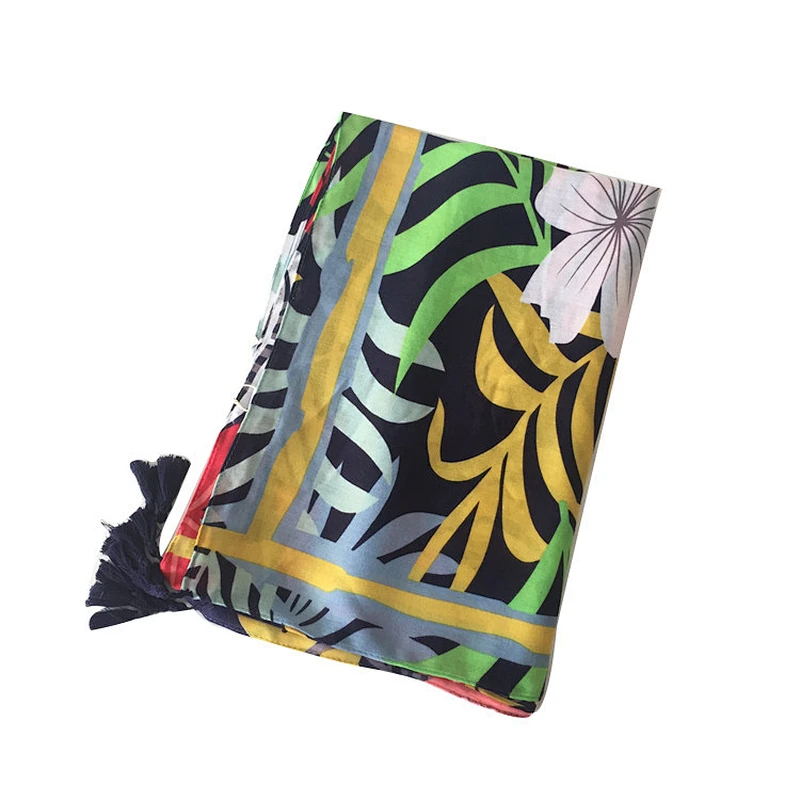 Hot sale printed fashion cotton and linen scarf shawl for women