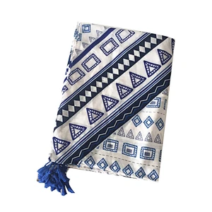 Spring summer women tassel scarves travel sunscreen printed scarf shawl