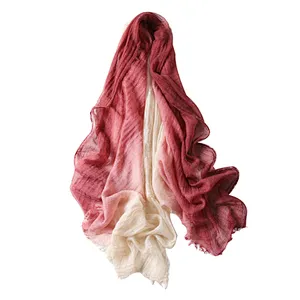 Wool scarf women's large size autumn and winter gradient neck versatile scarf