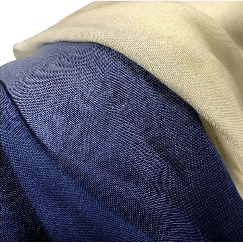 Women's Fashion Long Shawl cotton  blue-white dyeing gradient scarf