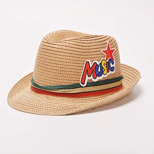 2019 Children Solid Straw hats Panama Fedora hat for children and adult Summer beach cowboy kids jazz caps