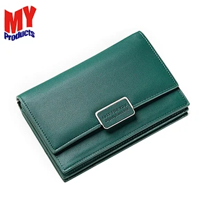 Latest design leather wallet genuine leather women small coin purse wholesale