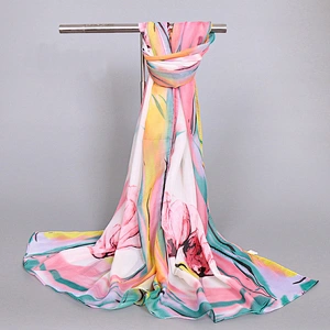 Satin silk scarves hot arab hijab pashmina scarf