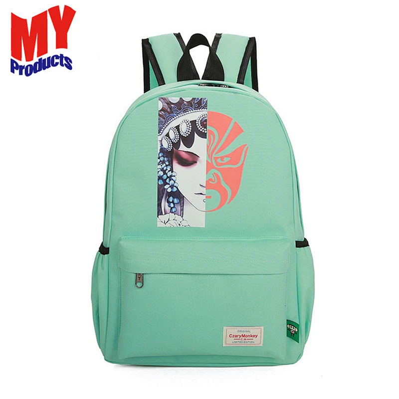 Wholesale New Design Printed Canvas School Backpack Custom Child School Bags