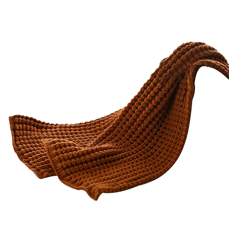 Fashion custom design winter warm scarves solid color acrylic knitted scarf