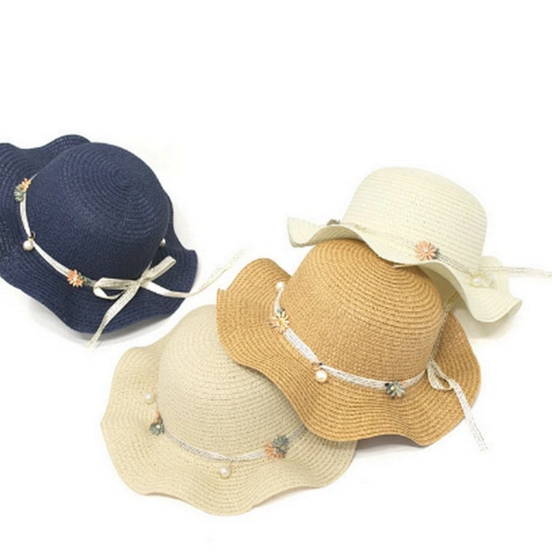 Wholesale summer custom smallsize children kids straw hat
