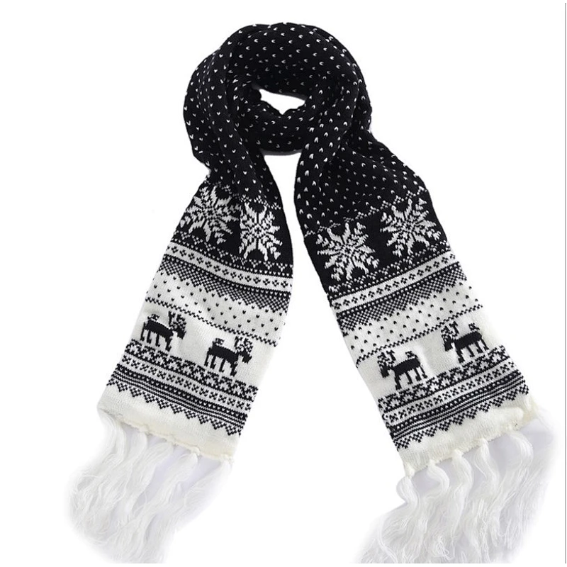 Christmas snowflake elk thickened wool couple warm scarf neck