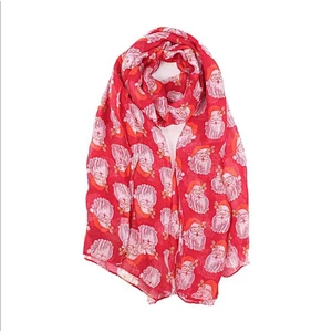 New fashion Christmas Santa Claus floral print scarf