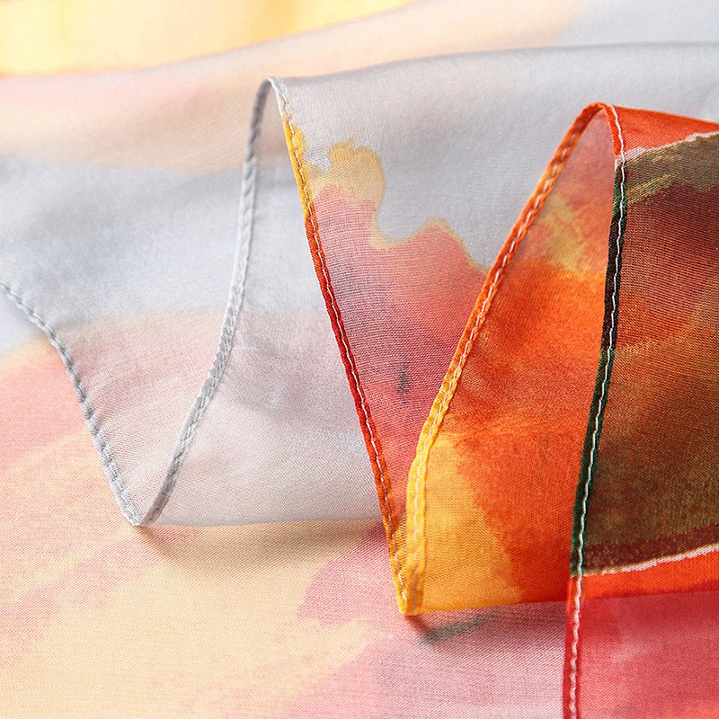 Merino wool mens scarf fashion baju muslim screen printing silk scarf