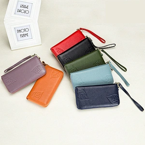 Wholesale new minimalist pu leather wallet custom print ladies wallet