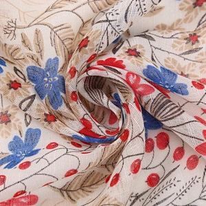 Summer new floral  flower ventilate scarf long travel sunshade beach  shawl
