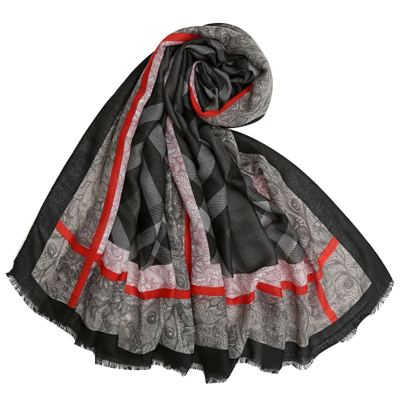 Fashionable check scarf female  holiday beach towel
