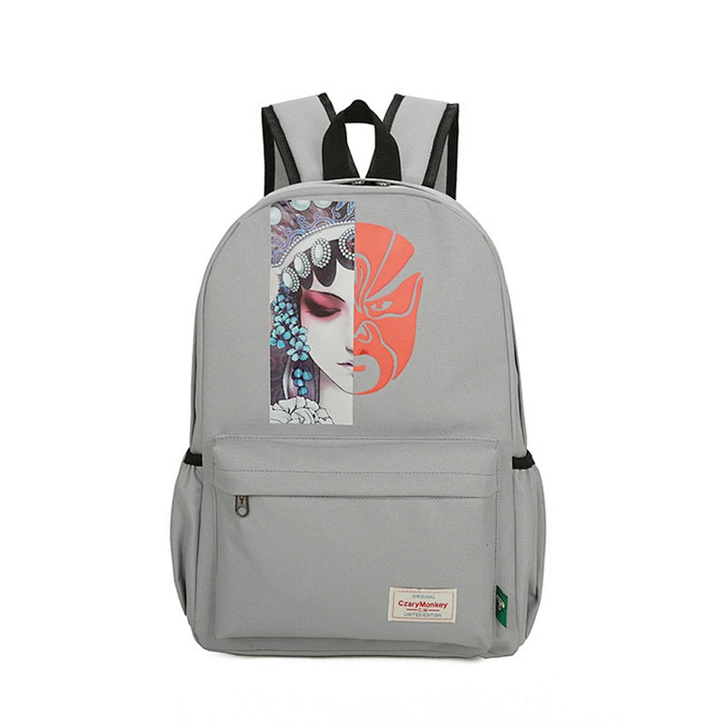 Wholesale New Design Printed Canvas School Backpack Custom Child School Bags