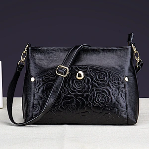 China suppliers ladies messenger bag genuine leather shoulder bags for women