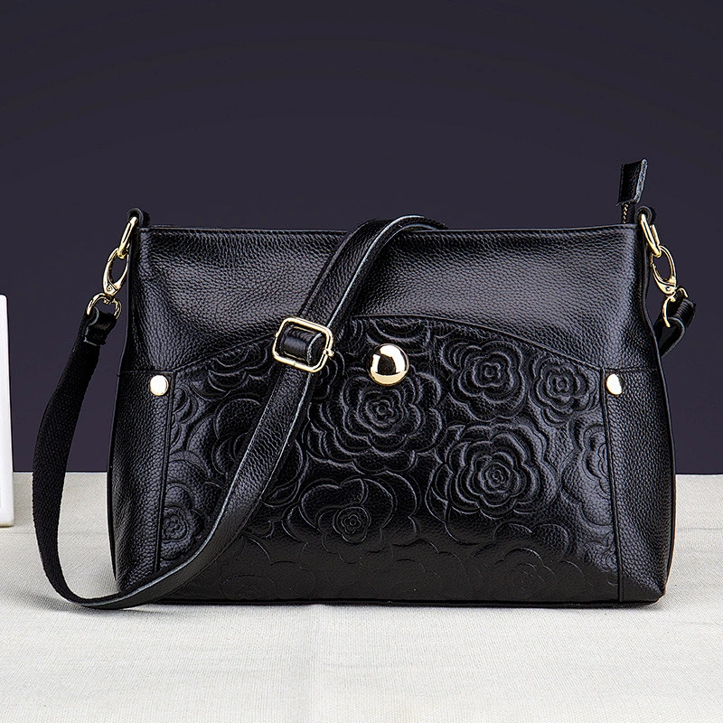 China suppliers ladies messenger bag genuine leather shoulder bags for women