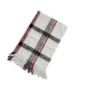 Autumn and winter new style large plaid scarf lady warm scarf