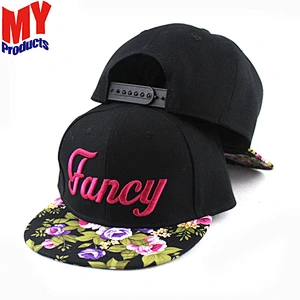 comfortable embroidered fitted snapback cap/flat bill cap with your own logo
