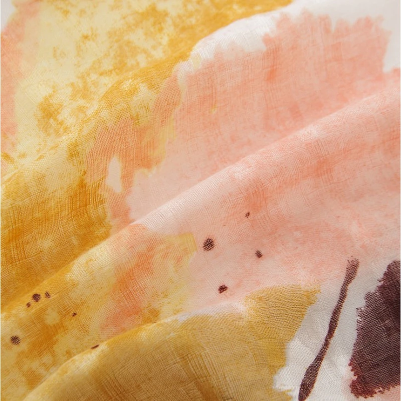 Spring and autumn new style abstract painting tourism decorative shawl beach towel scarf
