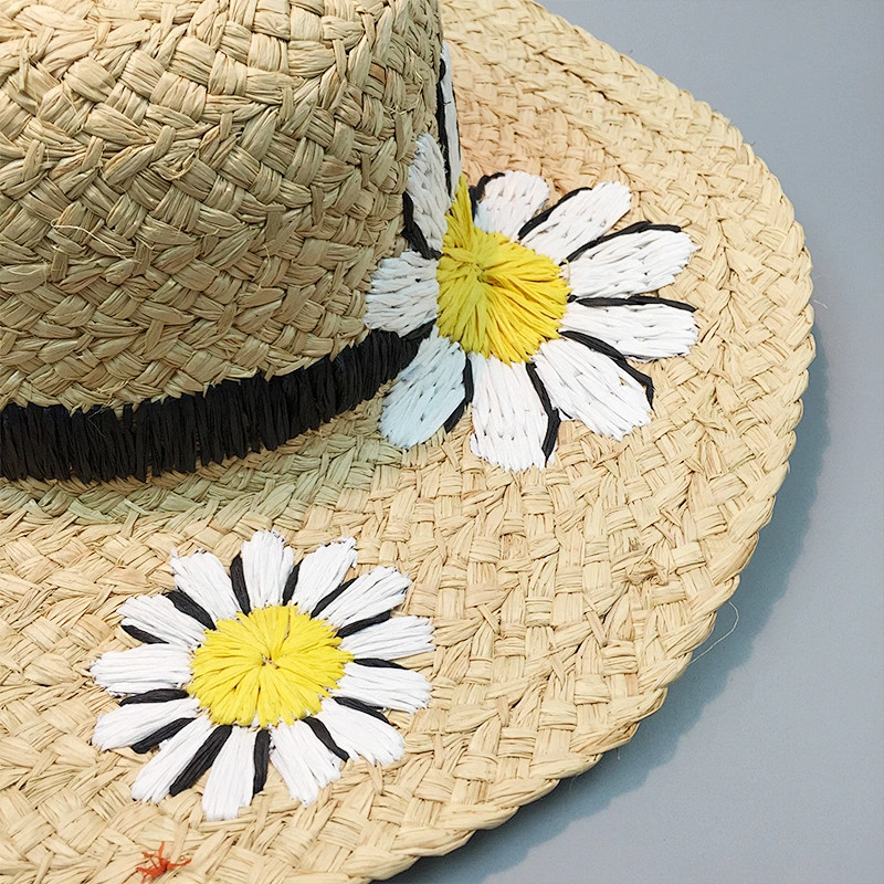 Expensive Handmade Madagascar Raffia lady sex straw folding Hats