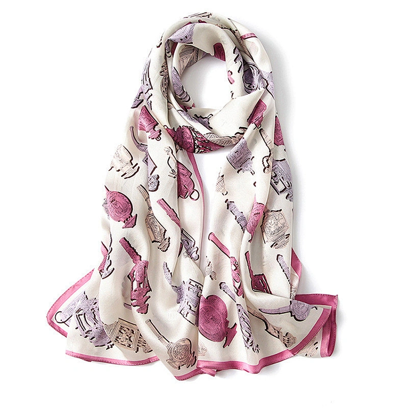 Alpaca pashmina 100% shawl muslim wedding hijab digital print silk satin scarf