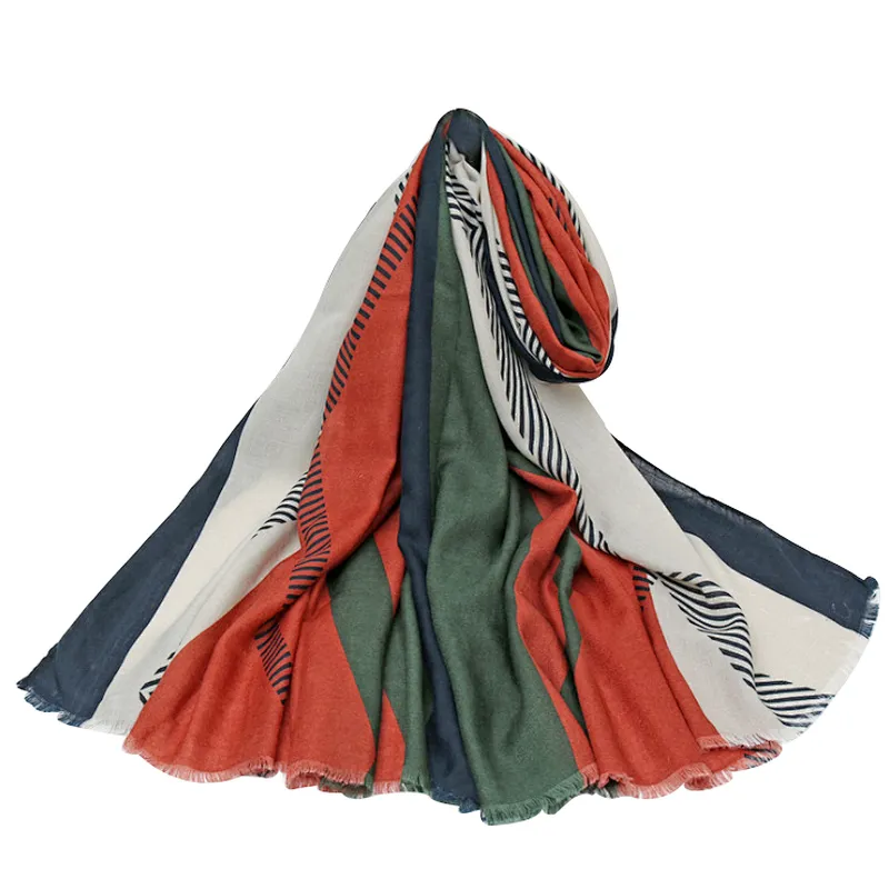 New style spring and summer  beach tourism sunscreen shawl cotton and linen scarf