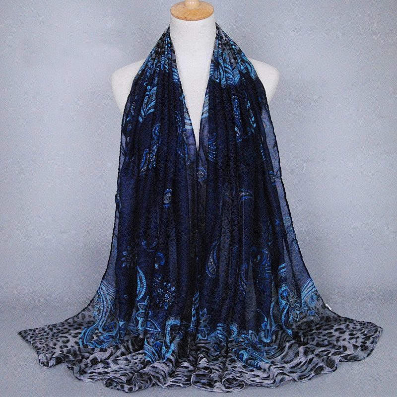 High quality cotton scarf shawl fashion trend woman embroidery scarf design