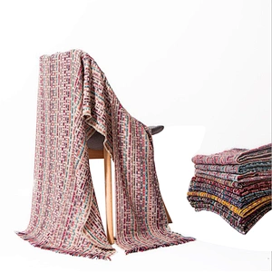 Autumn and winter new style ethnic colorful lady tassel scarf