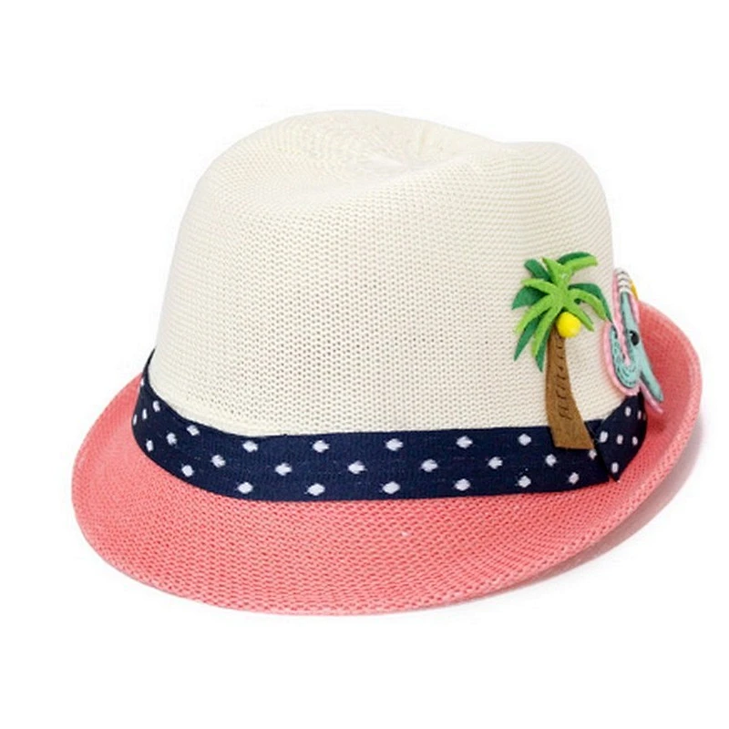Fashion summer foldable straw hat summer beach paper straw hat for girls