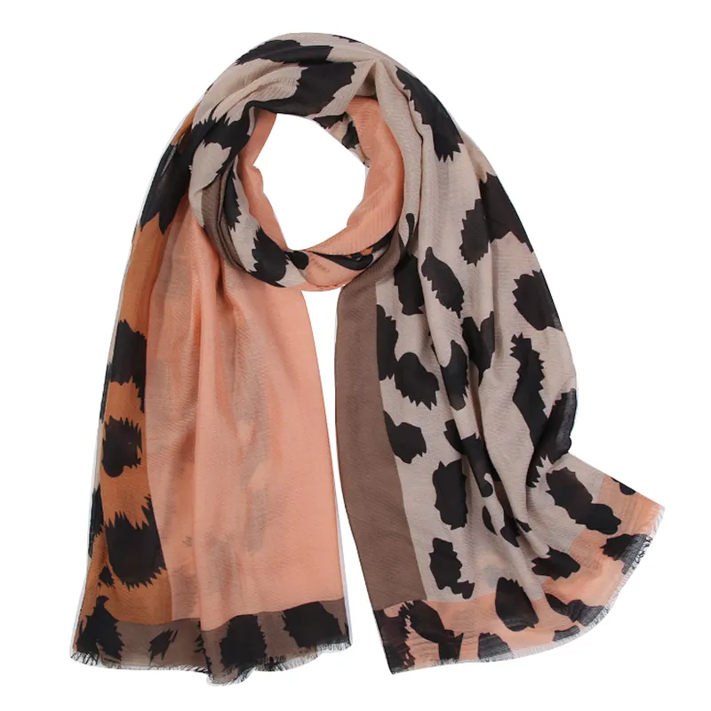 Retro style fashion Leopard grain print shawl  scarf